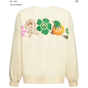 Barrow Logo printed cotton jersey sweatshirt