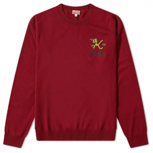 KENZO TIGER K LOGO CREW KNIT