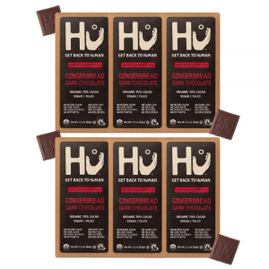 Hu 無麩質有機薑餅口味黑巧克力 6板 @ Amazon