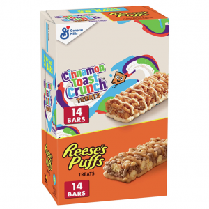 Reese's Puffs and Cinnamon Toast Crunch, Breakfast Bar Variety Pack, 28 Bars @ Amazon