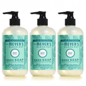 Mrs. Meyer's Hand Soap, Limited Edition Mint, 12.5 fl. oz - Pack of 3 @ Amazon