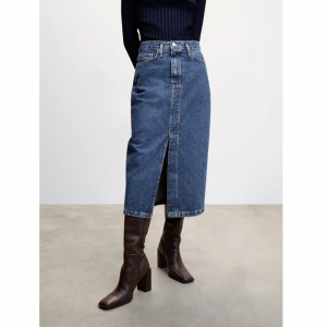 MANGO Midi denim skirt