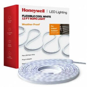 Honeywell Flexible LED White Neon Rope Light, Outdoor/Indoor, Power Adapter - 12ft @ Walmart