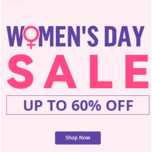 Up to 60% off Women's Day sale @GeekBuying