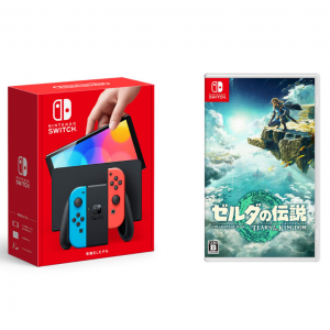 Nintendo Switch（有機ELモデル） Joy-Con(L) ネオンブルー/(R) ネオンレッド ＋ ゼルダの伝説 ティアーズ オブ ザ キングダム