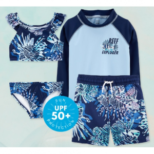 Children's Swimwear on Sale @ Carter's, Swim Trunks, Rashguard Set and More