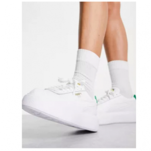 60% Off Puma Oslo Maja Trainers In White And Green @ ASOS UK 