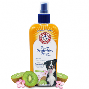 Arm & Hammer for Pets Super Deodorizing Spray for Dogs, Fresh Kiwi Blossom Scent, 8 Ounces @Amazon