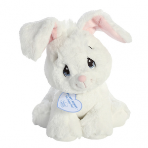 Oh Hoppy Day - 白色软盘兔子，填充动物玩具，8.5 英寸