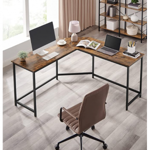 VASAGLE L-Shaped Computer Desk, 58-Inch Corner Desk @ Amazon