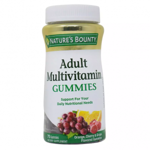 Nature's Bounty 成人复合维生素软糖 橙子、樱桃和葡萄味 - 75 粒