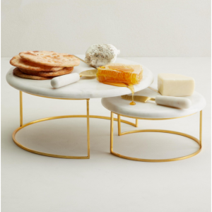 Z Gallerie 大理石嵌套托盘 - 2 件套