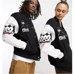 Crooked Tongues x Felix the Cat Unisex varsity 夹克