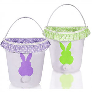 Lansian Easter Bunny Basket Eggs Bags 2Pack @ Amazon