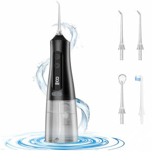 LVLAM Cordless Rechargeable Water Flosser, 9 Modes and 4 Replaceable Nozzles @ Amazon
