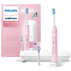 Philips Sonicare ExpertClean 7500, Rechargeable Electric Power Toothbrush, Pink, HX9690/07@ Amazon