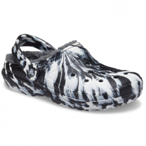 40% Off Crocs White & Black Marbled Classic Lined Clog - Adult Sale @ Zulily