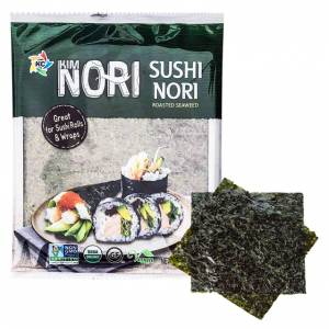 KIMNORI Sushi Nori Seaweed Sheets – 10 Full Size @ Amazon