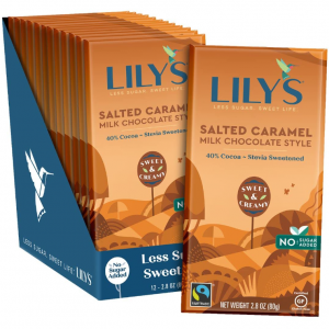 Lily's 咸焦糖牛奶巧克力棒2.8oz 12块