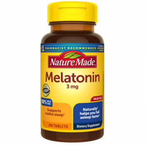 Nature Made Melatonin 3 mg Tablets, Dietary Supplement for Restful Sleep, 240 Tablets @ Amazon