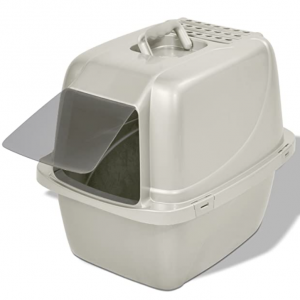 Van Ness Pets Odor Control Large Enclosed Cat Litter Box, Hooded, Pearl, CP6 @ Amazon