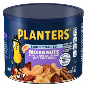 Planters 腰果、山核桃等罐裝鹽烤什錦堅果 10.3oz @ Amazon