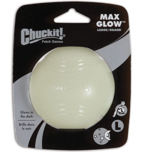 Chuckit! Max Glow Ball Dog Toy, Large (3 Inch),White @ Amazon