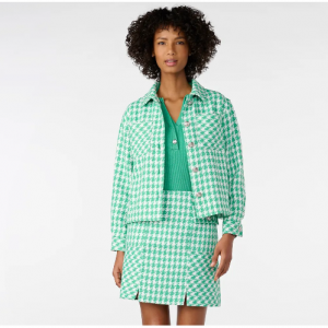 Karl Lagerfeld Paris Houndstooth Boxy Shacket