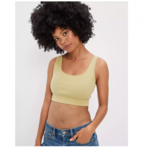 75% Off AE Super Cropped Pointelle Tank Top @ American Eagle Outfitters