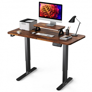 Totnz 电动升降书桌 带显示器支架 55"x24" @ Amazon