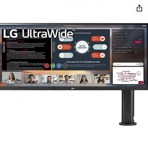 Amazon.com - LG 34吋 全高清 IPS超宽屏 HDR10显示器 34WP580-B，8.2折