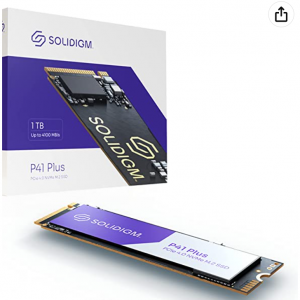 50% off Solidigm™ P41 Plus Series 1TB  PCIe4.0 x4 QLC SSD @Amazon