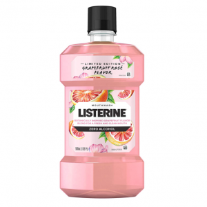 Listerine Zero Alcohol Mouthwash, Limited Edition Grapefruit Rose Flavor, 500 mL @ Amazon
