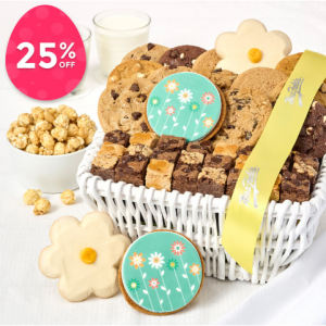 Garden Flowers 曲奇组合篮 12 块原味曲奇、24 块核仁巧克力饼等等！