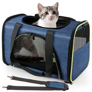 oneisall Cat Carrier Airline Approved Pet Carriers TSA Approved @ Amazon