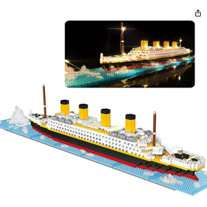 Snlywan 大型泰坦尼克號帶LED燈光效果積木套件 1706pcs @ Amazon