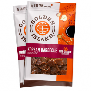 Golden Island Pork Jerky Korean Barbecue – 9 Oz (Pack of 2) @ Amazon