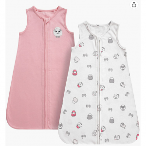 DaysU Baby Sleeping Bag 100% Cotton, Soft Baby Wearable Blanket Sleeveless with Zipper
