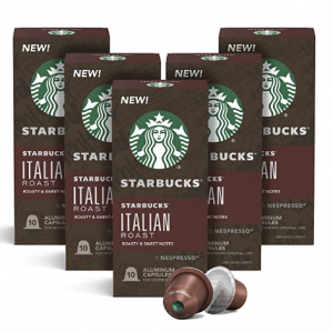 Starbucks by Nespresso Dark Roast Italian Roast Coffee (50-count single serve capsules) @ Amazon