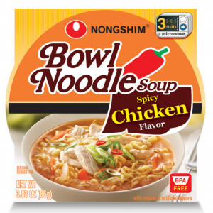 Nongshim Bowl Noodle Soup, Spicy Chicken, 3.03 Ounce (Pack of 12) @ Amazon