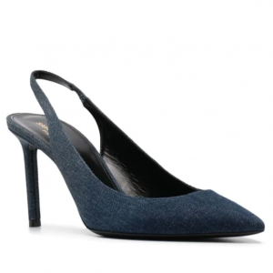 La Dolce Vitae官网 Saint Laurent Anja 85牛仔蓝高跟鞋5折热卖