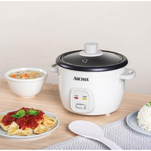 Aroma Housewares 4-Cups (Cooked) / 1Qt. Rice & Grain Cooker (ARC-302NG), White @ Amazon