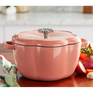 The Pioneer Woman Timeless Beauty Enamel on Cast Iron 3-Quart Dutch Oven, Pink