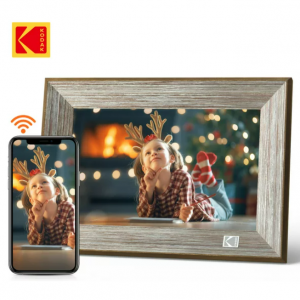 KODAK 10.1-inch WIFI Digital Photo Frame, Touch Screen with Grey Wood Tone Frame, Gift for Loved O
