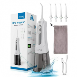 RENPHO Portable Rechargeable Water Flosser Oral Irrigator, White