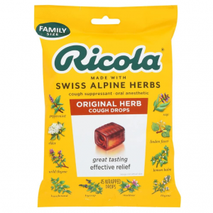 Ricola Original Natural Herb Cough Suppressant Throat Drops, 45 Drops @  Amazon