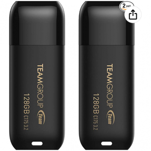 Amazon.com - TEAMGROUP C175 128GB 2件套 USB3.0 闪存盘，6.2折