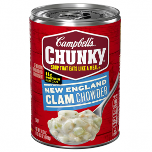 Campbell’s Chunky Soup, New England Clam Chowder, 16.3 Oz Can (Case of 8) @ Amazon