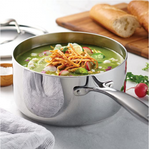Tramontina Covered Sauce Pan Stainless Steel Tri-Ply Clad 3 Qt, 80116/023DS @ Amazon