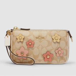 Coach Outlet Nolita 19 In Signature Canvas With Floral Applique @ Shop Premium Outlets